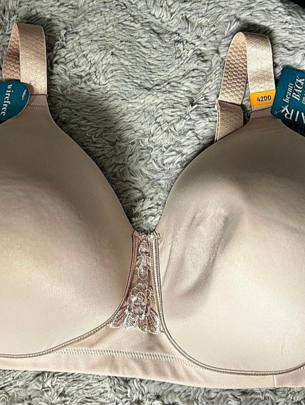 Vanity Fair Beauty Back Full Figure Wirefree Bra Beige 42DD